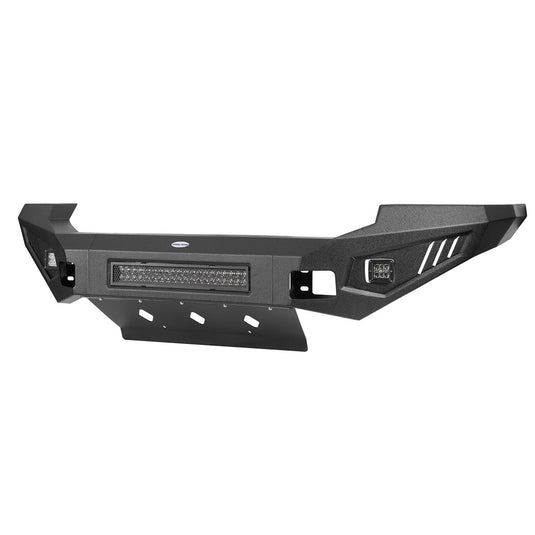 Ford F-250 Full Width Front Bumper with Skid Plate and LED Light Bar for 2005-2007 F-250 B8501 10