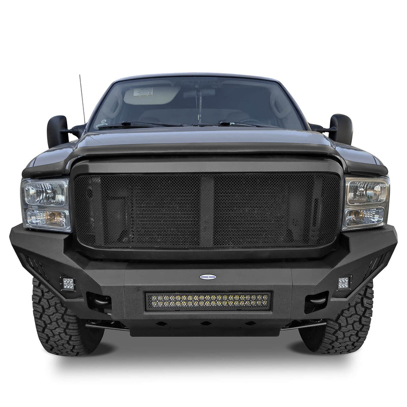 Load image into Gallery viewer, Ford F-250 Full Width Front Bumper with Skid Plate and LED Light Bar for 2005-2007 F-250 B8501 3

