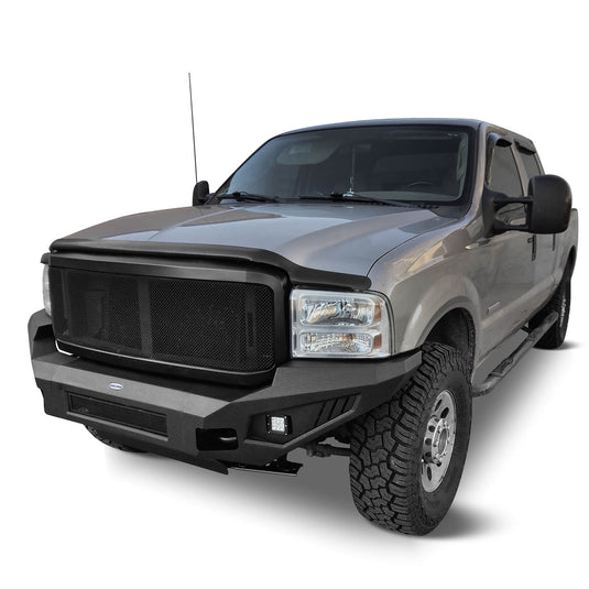 Ford F-250 Full Width Front Bumper with Skid Plate and LED Light Bar for 2005-2007 F-250 B8501 4
