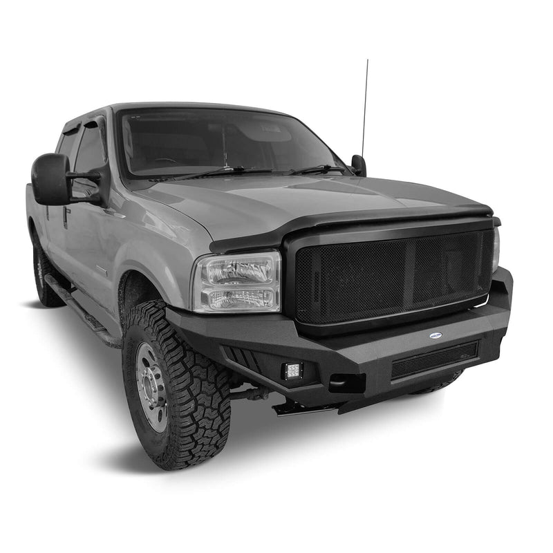 Load image into Gallery viewer, Ford F-250 Full Width Front Bumper with Skid Plate and LED Light Bar for 2005-2007 F-250 B8501 5
