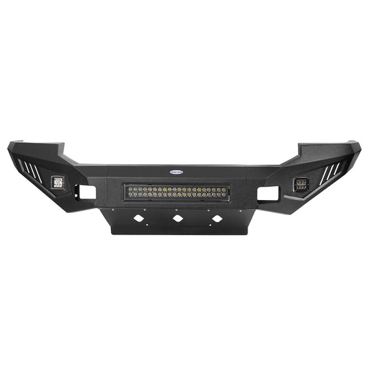 Ford F-250 Full Width Front Bumper with Skid Plate and LED Light Bar for 2005-2007 F-250 B8501 8