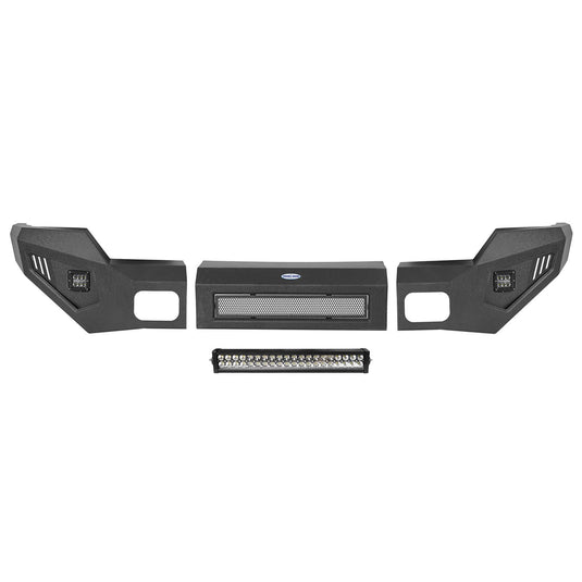 Ford F-250 Full Width Front Bumper with LED Flood Spot Combo Light Bar for 2011-2016 F-250 B8521 13