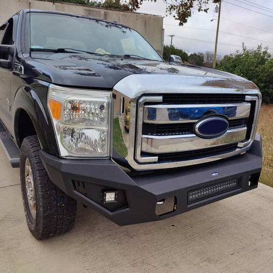 Ford F-250 Full Width Front Bumper with LED Flood Spot Combo Light Bar for 2011-2016 F-250 B8521 16