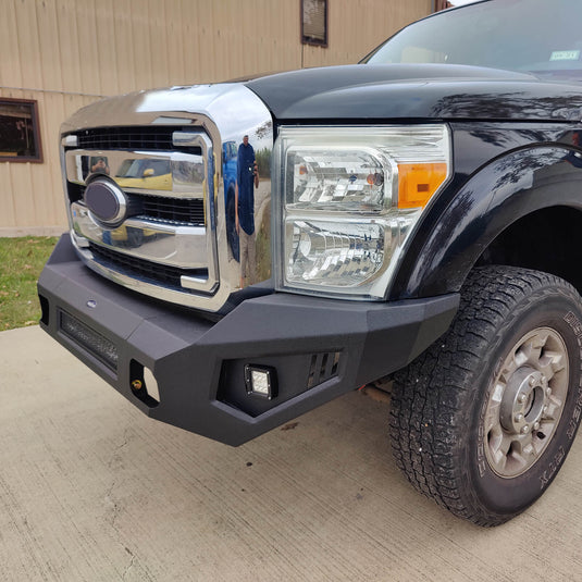Ford F-250 Full Width Front Bumper with LED Flood Spot Combo Light Bar for 2011-2016 F-250 B8521 17