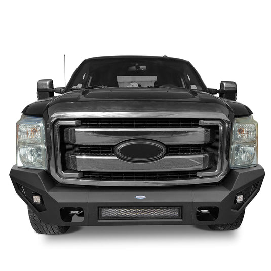 Ford F-250 Full Width Front Bumper with LED Flood Spot Combo Light Bar for 2011-2016 F-250 B8521 3