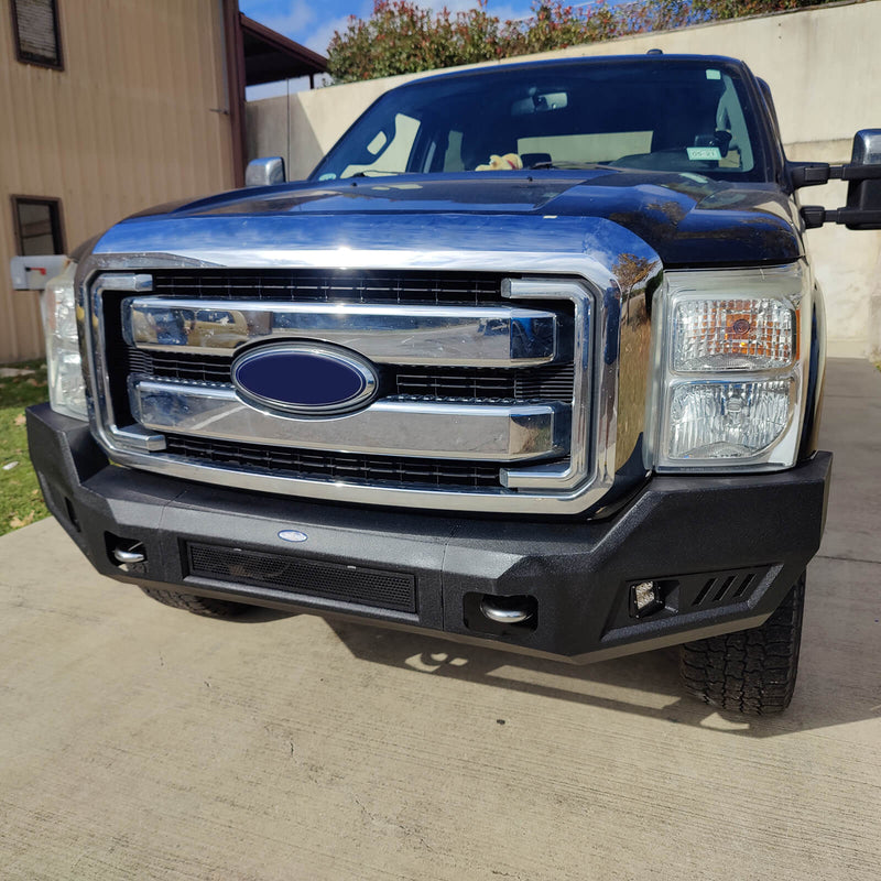 Load image into Gallery viewer, Ford F-250 Full Width Front Bumper with LED Flood Spot Combo Light Bar for 2011-2016 F-250 B8522 14
