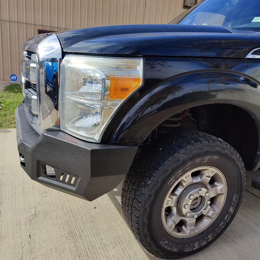 Ford F-250 Full Width Front Bumper with LED Flood Spot Combo Light Bar for 2011-2016 F-250 B8522 17