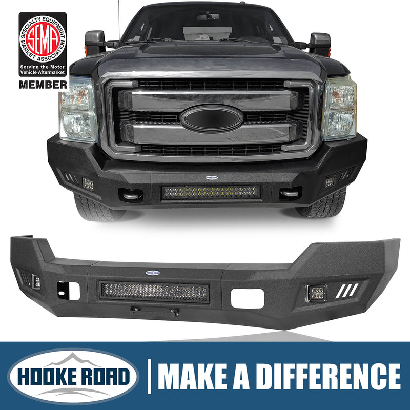 Load image into Gallery viewer, Ford F-250 Full Width Front Bumper with LED Flood Spot Combo Light Bar for 2011-2016 F-250 B8522 1
