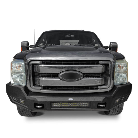 Ford F-250 Full Width Front Bumper with LED Flood Spot Combo Light Bar for 2011-2016 F-250 B8522 3