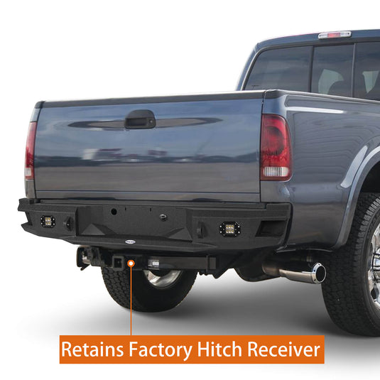 Ford Pickup Truck Rear Aftermarket Bumper (05-07 F-250) - Hooke Road b8503 6