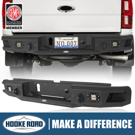 Ford 19-23 Ranger Discovery Rear Steel Bumper w/ LED Floodlights - Hooke Road b8803 1
