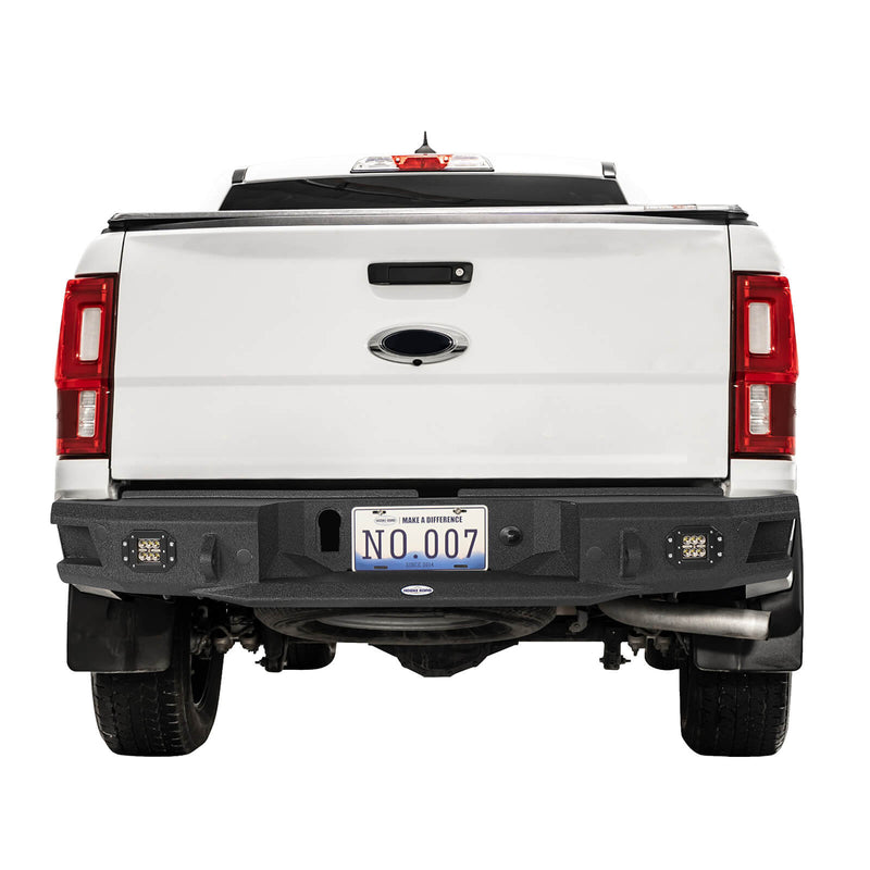 Load image into Gallery viewer, Ford 19-23 Ranger Discovery Rear Steel Bumper w/ LED Floodlights - Hooke Road b8803 3
