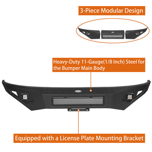 Products Ford Heavy Duty Front Winch Bumper Replacement (19-23 Ranger) - Hooke Road b8001 6