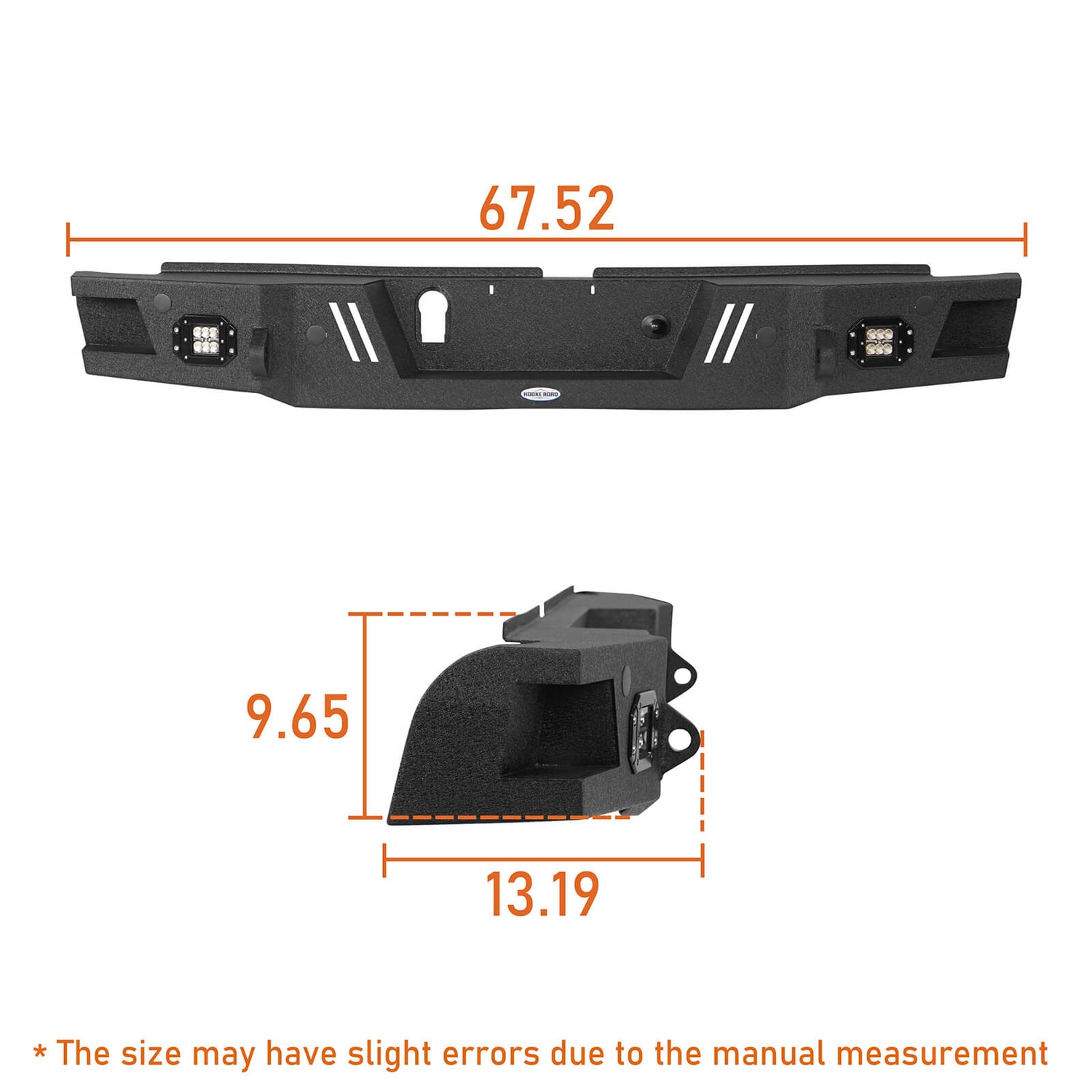 Ford 19-23 Ranger HR Rear Aftermarket Bumper Textured black - Hooke ...