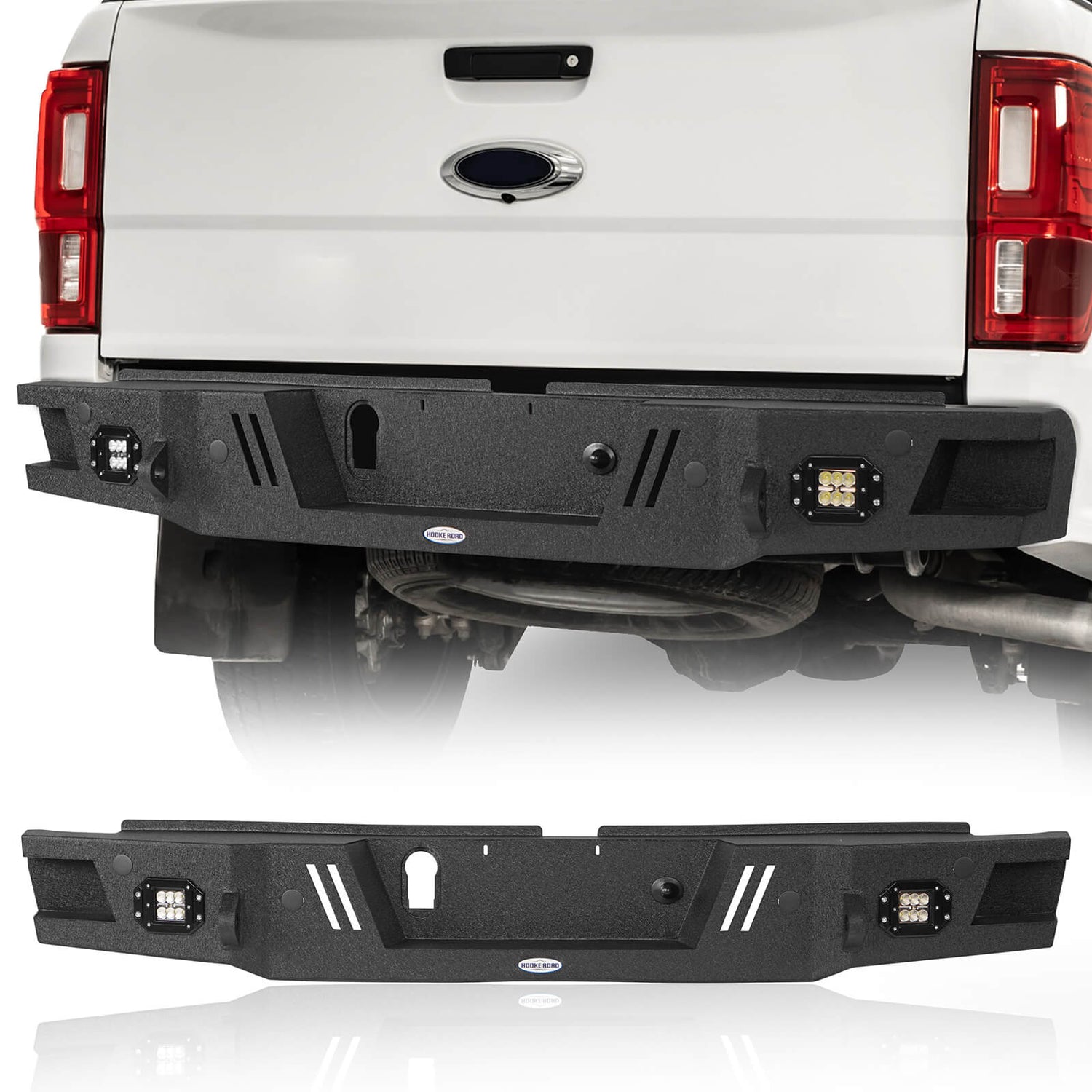 Rear Aftermarket Bumper Ford 19-23 Ranger HR Rear Aftermarket Bumper Textured black - Hooke