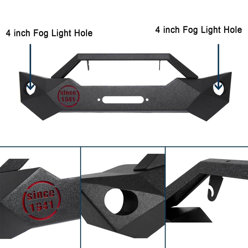 Load image into Gallery viewer, Hooke Road Fragmentation Stubby Front Bumper(07-18 Jeep Wrangler JK)
