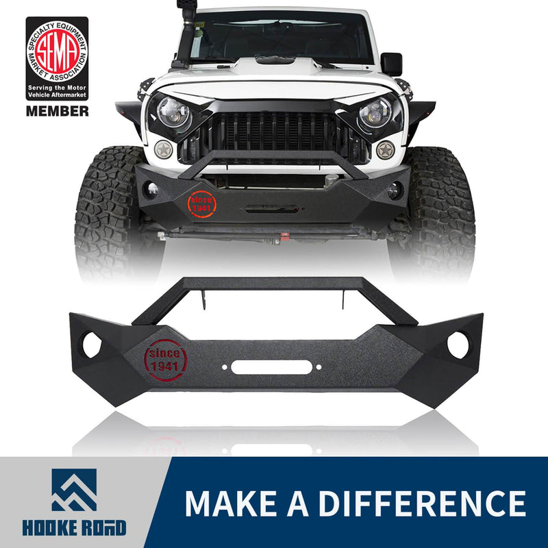 Load image into Gallery viewer, Hooke Road Fragmentation Stubby Front Bumper(07-18 Jeep Wrangler JK)
