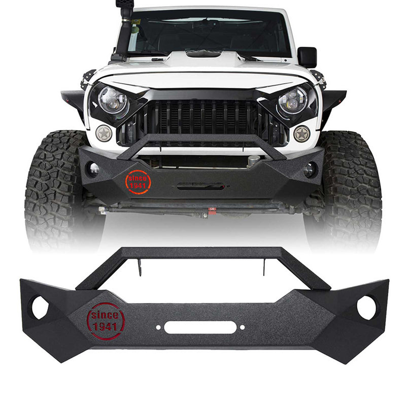 Load image into Gallery viewer, Hooke Road Fragmentation Stubby Front Bumper(07-18 Jeep Wrangler JK)
