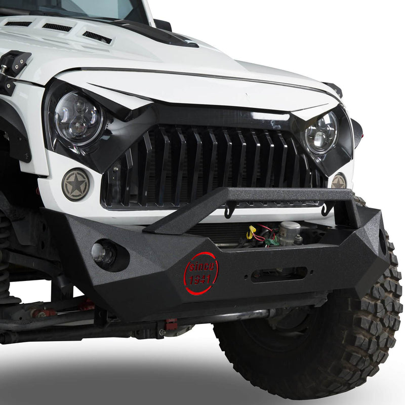 Load image into Gallery viewer, Hooke Road Fragmentation Stubby Front Bumper(07-18 Jeep Wrangler JK)
