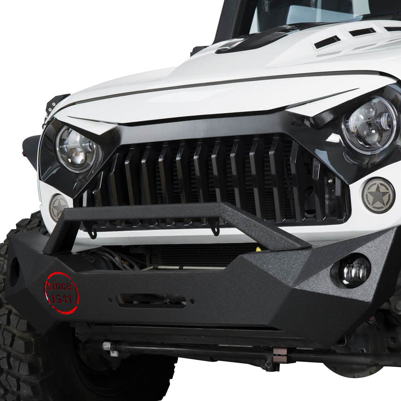 Load image into Gallery viewer, Hooke Road Fragmentation Stubby Front Bumper(07-18 Jeep Wrangler JK)
