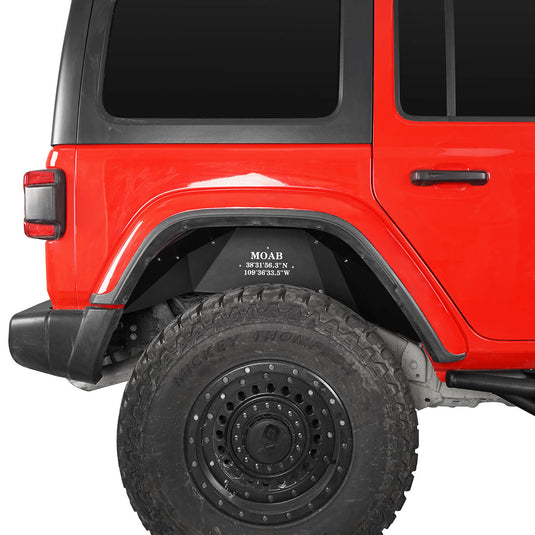 Hooke Road Front & Rear Fender Liners(18-24 Jeep Wrangler EXCL 19 Unlimited Sport & 21 Rubicon Unlimited)