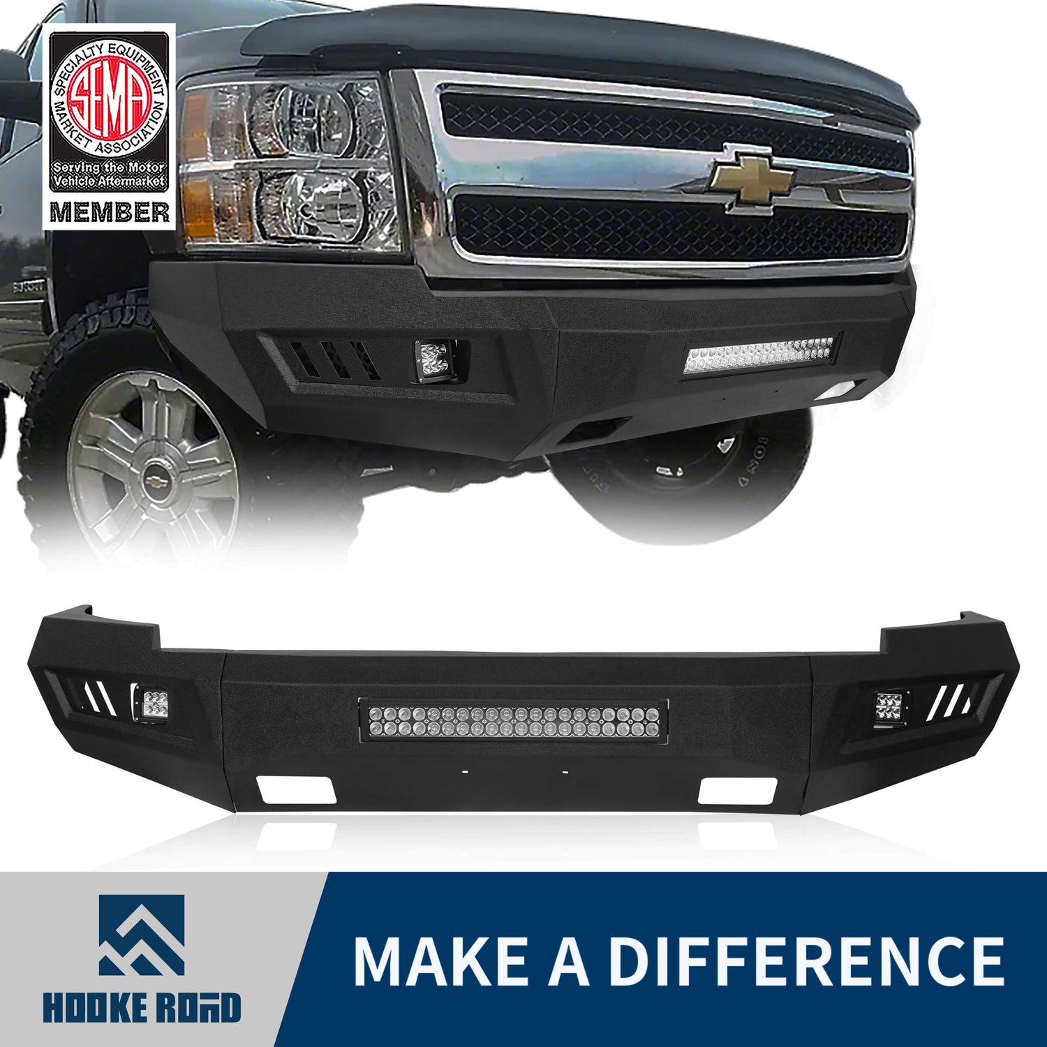 2012 Chevy Silverado Front Bumper HookeRoad Chevrolet Front Bumper for 2007-2013 Chevy Silverado 1500 Gen