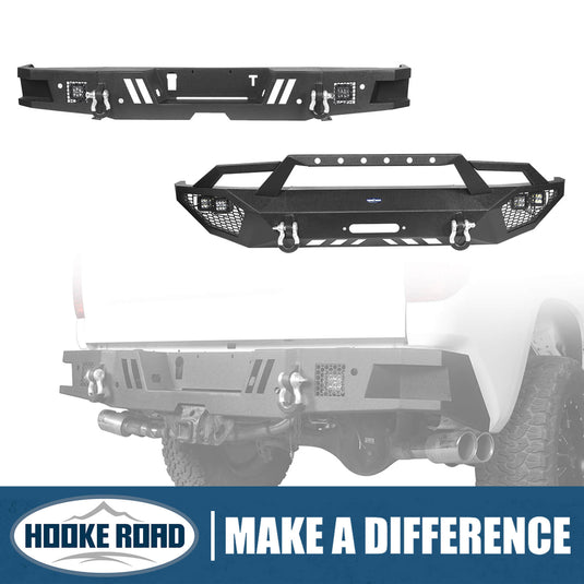 HookeRoad Front Bumper & Back Bumper for 2014-2021 Toyota Tundra b5000+b5002 1
