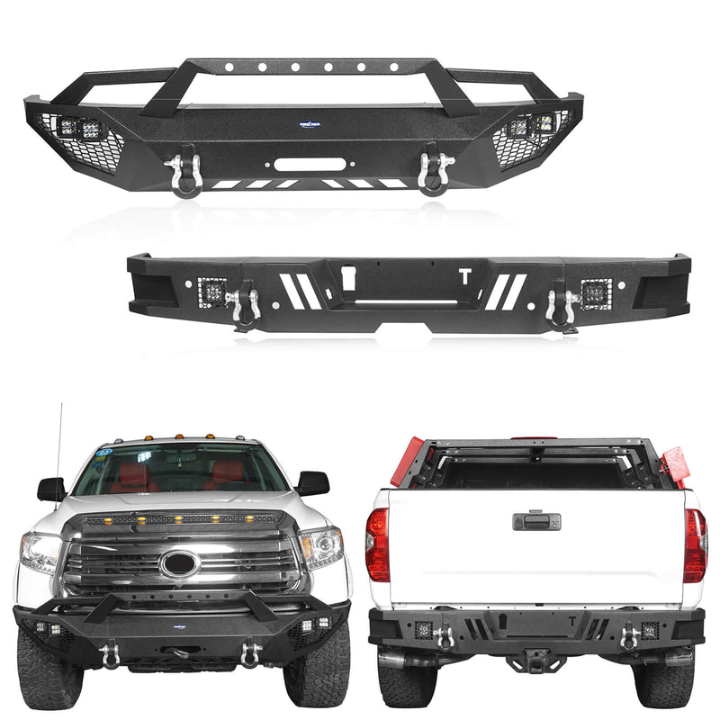 Load image into Gallery viewer, HookeRoad Front Bumper &amp; Back Bumper for 2014-2021 Toyota Tundra b5000+b5002 2
