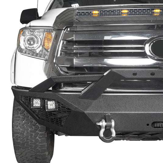 HookeRoad Front Bumper & Back Bumper for 2014-2021 Toyota Tundra b5000+b5002 6