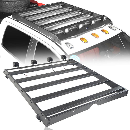 HookeRoad Full Width Front Bumper / Back Bumper / Roof Rack for 2014-2021 Toyota Tundra Crewmax b5000+b5003+b5004 19