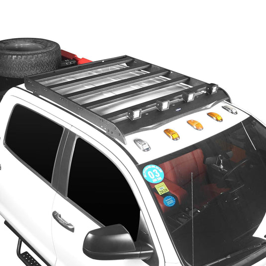 HookeRoad Full Width Front Bumper / Back Bumper / Roof Rack for 2014-2021 Toyota Tundra Crewmax b5000+b5003+b5004 20