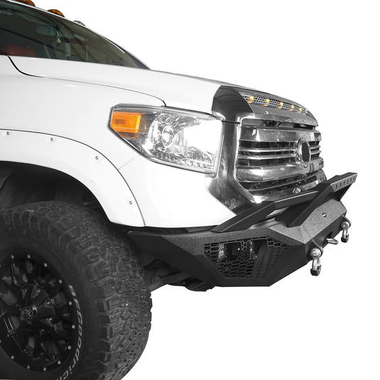 HookeRoad Full Width Front Bumper / Back Bumper / Roof Rack for 2014-2021 Toyota Tundra Crewmax b5000+b5003+b5004 7