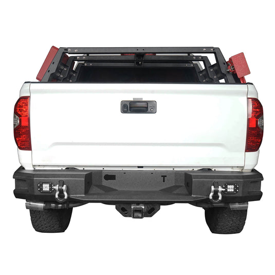 HookeRoad Full Width Front Bumper / Back Bumper / Roof Rack for 2014-2021 Toyota Tundra Crewmax b5000+b5003+b5004 12