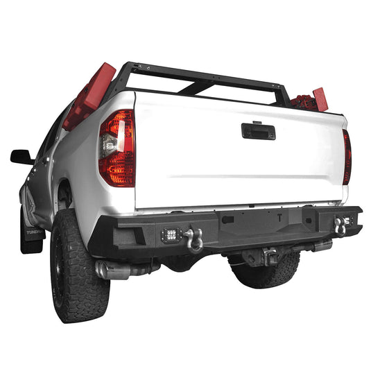 HookeRoad Full Width Front Bumper / Back Bumper / Roof Rack for 2014-2021 Toyota Tundra Crewmax b5000+b5003+b5004 13