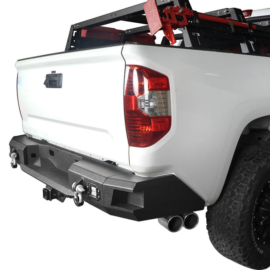 HookeRoad Full Width Front Bumper / Back Bumper / Roof Rack for 2014-2021 Toyota Tundra Crewmax b5001+b5003+b5004 12