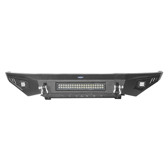 HookeRoad Full Width Front Bumper / Back Bumper / Roof Rack for 2014-2021 Toyota Tundra Crewmax b5001+b5003+b5004 7