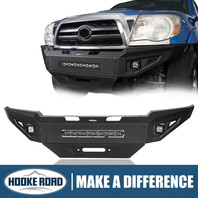 Load image into Gallery viewer, HookeRoad Toyota Tacoma Front Bumper w/Winch Plate for 2005-2011 Toyota Tacoma b4019-1
