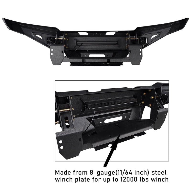 Load image into Gallery viewer, HookeRoad Toyota Tacoma Front Bumper w/Winch Plate for 2005-2011 Toyota Tacoma b4019-9
