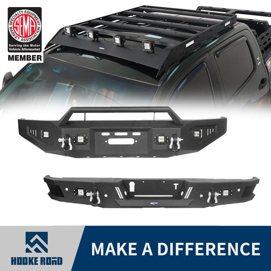 HookeRoad Tundra Front Bumper / Rear Bumper / Roof Rack for 2007-2013 Toyota Tundra Crewmax b5202+b5205+b5206 1