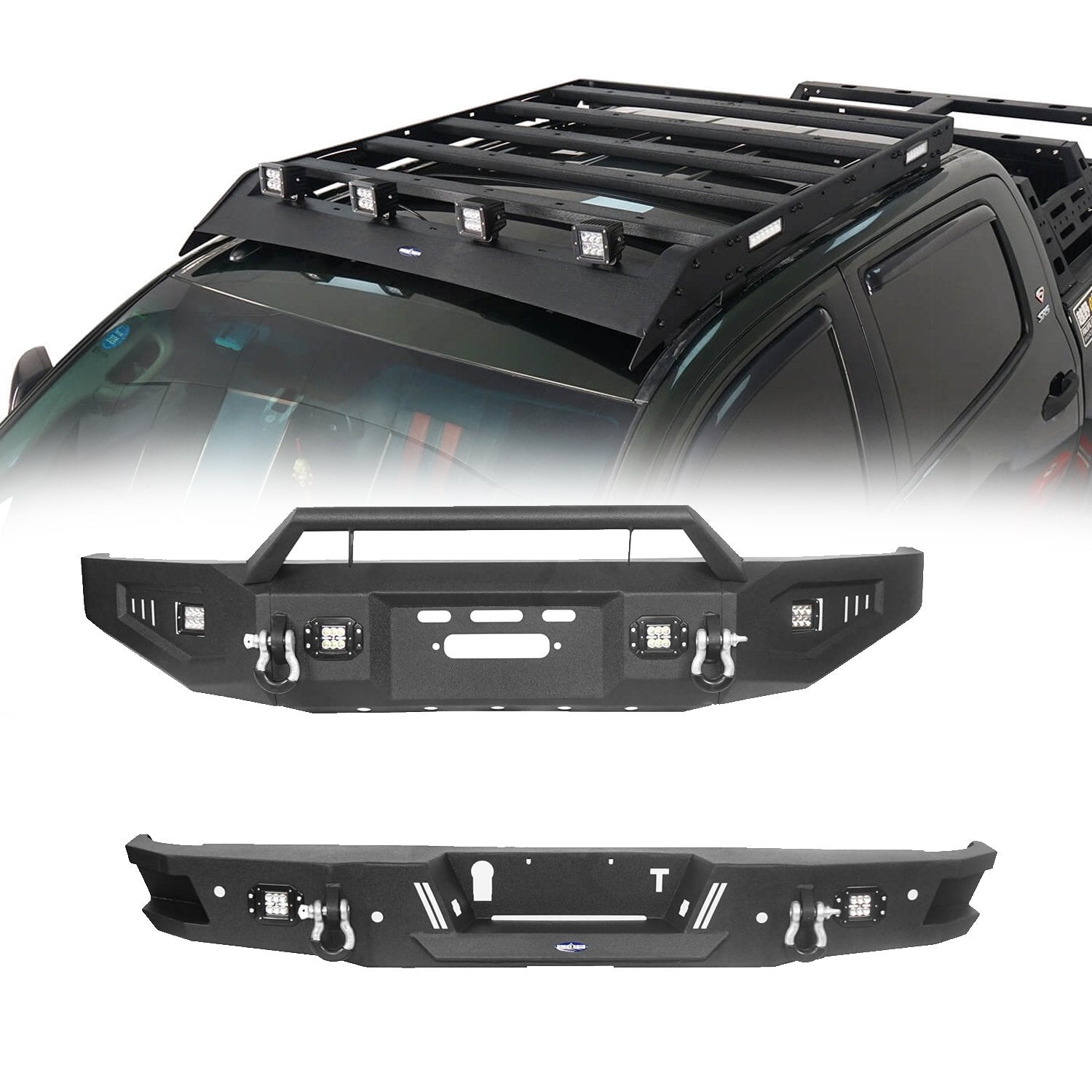 HookeRoad Tundra Front Bumper / Rear Bumper / Roof Rack for 2007-2013 ...