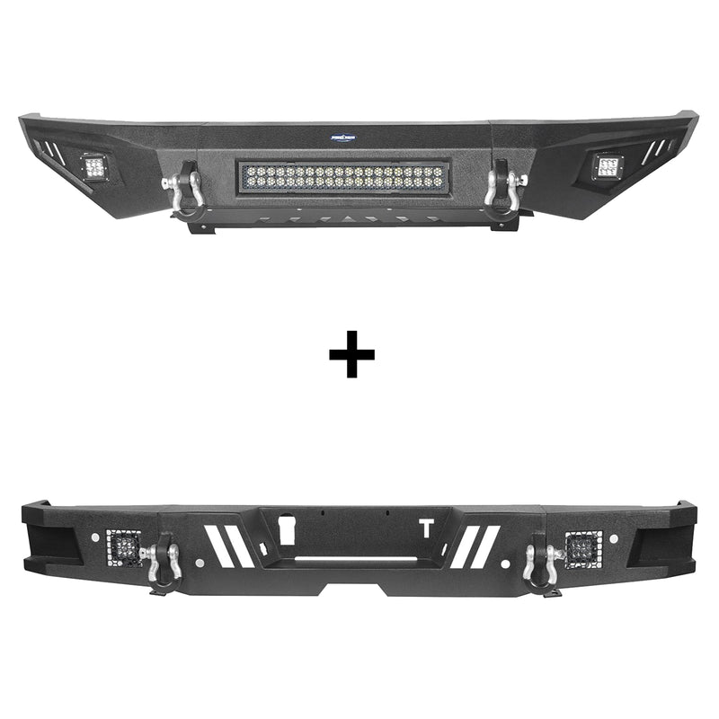 Load image into Gallery viewer, HookeRoad Front Bumper &amp; Full Width Rear Bumper for 2014-2021 Toyota Tundra b5001+b5002 3

