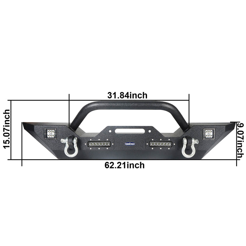 Load image into Gallery viewer, Hooke Road Front Bumper &amp; Rear Bumper w/Tire Carrier(18-23 Jeep Wrangler JL)
