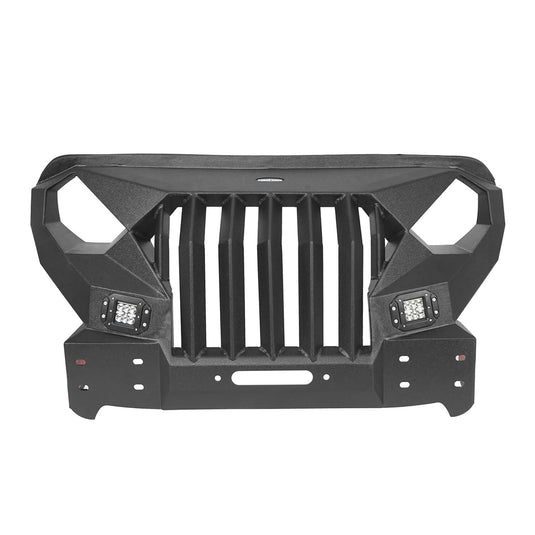 Hooke Road Full Width Front Bumper with Mad Max Grill & Running Boards(18-23 Jeep Wrangler JL 4 Door)
