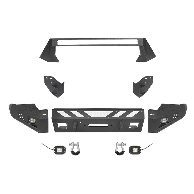 Load image into Gallery viewer, HookeRoad Tacoma Front &amp; Rear Bumpers Combo for 2016-2023 Toyota Tacoma 3rd Gen b42014204-12
