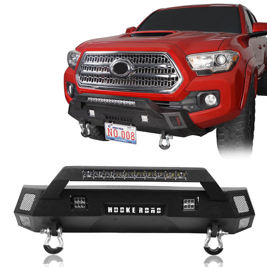 HookeRoad Tacoma Front & Rear Bumpers Combo for 2016-2023 Toyota Tacoma 3rd Gen b42024200-1-3