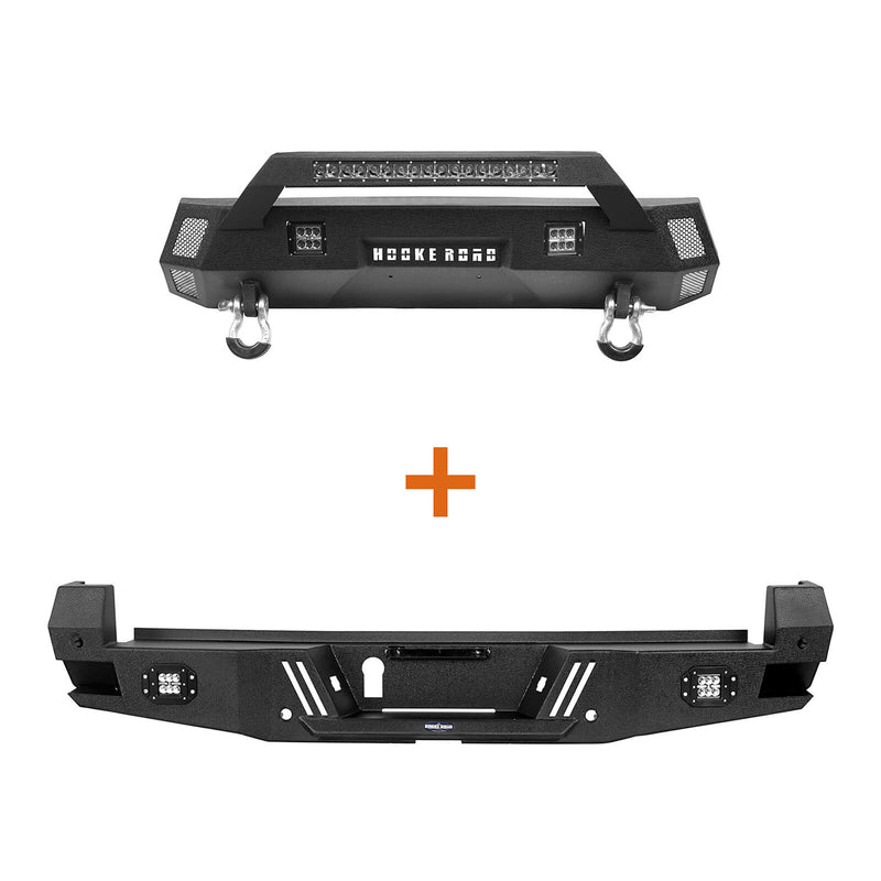 Load image into Gallery viewer, HookeRoad Tacoma Front &amp; Rear Bumpers Combo for 2016-2023 Toyota Tacoma 3rd Gen b42024204-9
