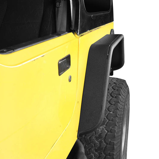 Hooke Road Front & Rear Fender Flares Tubular Fenders(97-06 Jeep Wrangler TJ)