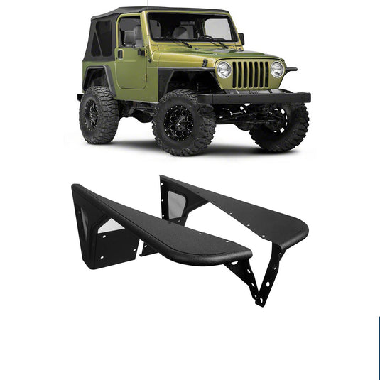 Hooke Road Front & Rear Fender Flares Tubular Fenders(97-06 Jeep Wrangler TJ)