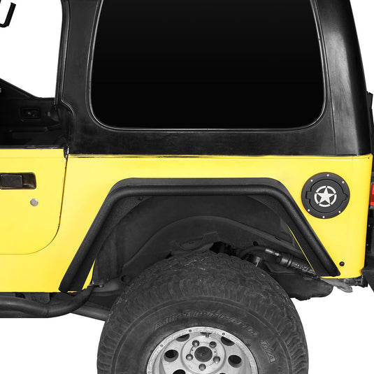 Hooke Road Front & Rear Fender Flares Tubular Fenders(97-06 Jeep Wrangler TJ)