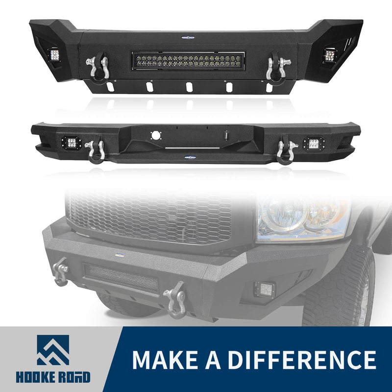 Load image into Gallery viewer, HookeRoad Ram 1500 Full width Front Bumper and Rear Bumper Combo for 2006-2008 Ram1500 BXG65016503-1
